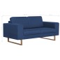 vidaXL 2-Sitzer-Sofa Stoff Blau vidaXL 2-Sitzer-Sofa Stoff Blau