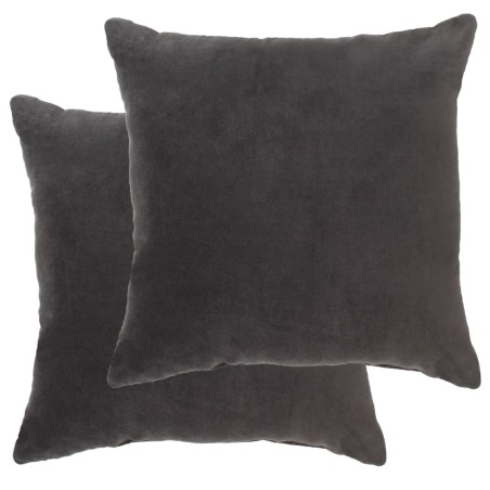 vidaXL Kissen Baumwollsamt 2 Stk. 45×45 cm Anthrazit  