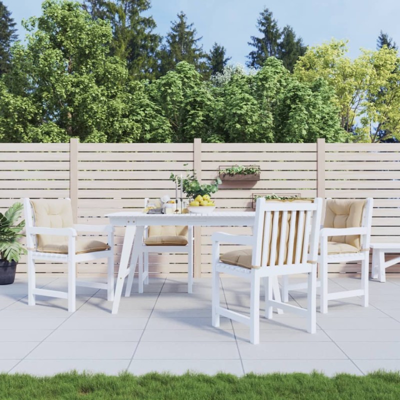 vidaXL Gartenstuhlauflagen für Niedriglehner 4 Stk. Beige 100x50x7 cm vidaXL Gartenstuhlauflagen für Niedriglehner 4 Stk. Beige 100x50x7 cm