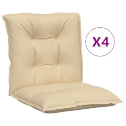 vidaXL Gartenstuhlauflagen für Niedriglehner 4 Stk. Beige 100x50x7 cm