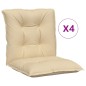 vidaXL Gartenstuhlauflagen für Niedriglehner 4 Stk. Beige 100x50x7 cm vidaXL Gartenstuhlauflagen für Niedriglehner 4 Stk. Beige 100x50x7 cm