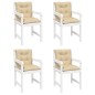 vidaXL Gartenstuhlauflagen für Niedriglehner 4 Stk. Beige 100x50x7 cm vidaXL Gartenstuhlauflagen für Niedriglehner 4 Stk. Beige 100x50x7 cm