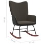 vidaXL Schaukelstuhl Dunkelgrau Samt und PVC vidaXL Schaukelstuhl Dunkelgrau Samt und PVC
