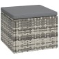 3-tlg. Garten-Lounge-Set mit Kissen Grau Poly Rattan 3-tlg. Garten-Lounge-Set mit Kissen Grau Poly Rattan