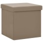 vidaXL Hocker mit Stauraum 2 Stk. Cappuccino-Braun PVC vidaXL Hocker mit Stauraum 2 Stk. Cappuccino-Braun PVC