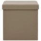 vidaXL Hocker mit Stauraum 2 Stk. Cappuccino-Braun PVC vidaXL Hocker mit Stauraum 2 Stk. Cappuccino-Braun PVC