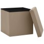vidaXL Hocker mit Stauraum 2 Stk. Cappuccino-Braun PVC vidaXL Hocker mit Stauraum 2 Stk. Cappuccino-Braun PVC