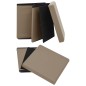vidaXL Hocker mit Stauraum 2 Stk. Cappuccino-Braun PVC vidaXL Hocker mit Stauraum 2 Stk. Cappuccino-Braun PVC