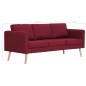 vidaXL 3-Sitzer-Sofa Stoff Weinrot vidaXL 3-Sitzer-Sofa Stoff Weinrot
