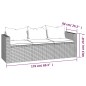 3-tlg. Garten-Lounge-Set mit Kissen Grau Poly Rattan 3-tlg. Garten-Lounge-Set mit Kissen Grau Poly Rattan