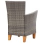 vidaXL Gartenstühle 2 Stk. mit Auflagen Poly Rattan Grau vidaXL Gartenstühle 2 Stk. mit Auflagen Poly Rattan Grau