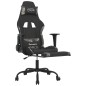 vidaXL Gaming-Stuhl mit Massage & Fußstütze Schwarz Camouflage Stoff vidaXL Gaming-Stuhl mit Massage & Fußstütze Schwarz Camouflage Stoff