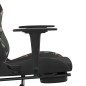 vidaXL Gaming-Stuhl mit Massage & Fußstütze Schwarz Camouflage Stoff vidaXL Gaming-Stuhl mit Massage & Fußstütze Schwarz Camouflage Stoff