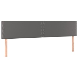 vidaXL Kopfteile 2 Stk. Grau 90x5x78/88 cm Kunstleder