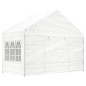 Pavillon mit Dach Weiß 4,08x2,23x3,22 m Polyethylen Pavillon mit Dach Weiß 4,08x2,23x3,22 m Polyethylen