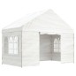 Pavillon mit Dach Weiß 4,08x2,23x3,22 m Polyethylen Pavillon mit Dach Weiß 4,08x2,23x3,22 m Polyethylen