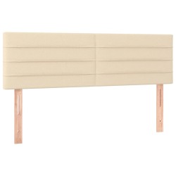 vidaXL Kopfteile 2 Stk. Creme 72x5x78/88 cm Stoff