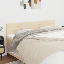 vidaXL Kopfteile 2 Stk. Creme 80x5x78/88 cm Stoff