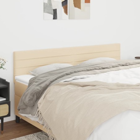 vidaXL Kopfteile 2 Stk. Creme 80x5x78/88 cm Stoff