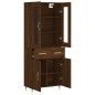 Highboard Braun Eichen-Optik 69,5x34x180 cm Holzwerkstoff Highboard Braun Eichen-Optik 69,5x34x180 cm Holzwerkstoff