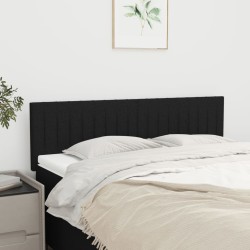 vidaXL Kopfteile 2 Stk. Schwarz 72x5x78/88 cm Stoff