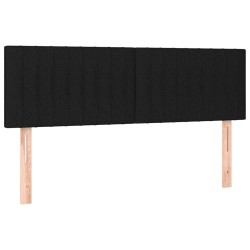 vidaXL Kopfteile 2 Stk. Schwarz 72x5x78/88 cm Stoff