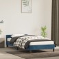 vidaXL Bettgestell mit Kopfteil Dunkelblau 100x200 cm Samt vidaXL Bettgestell mit Kopfteil Dunkelblau 100x200 cm Samt