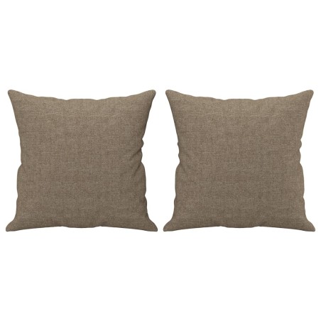 vidaXL Zierkissen 2 Stk. Taupe 40x40 cm Stoff