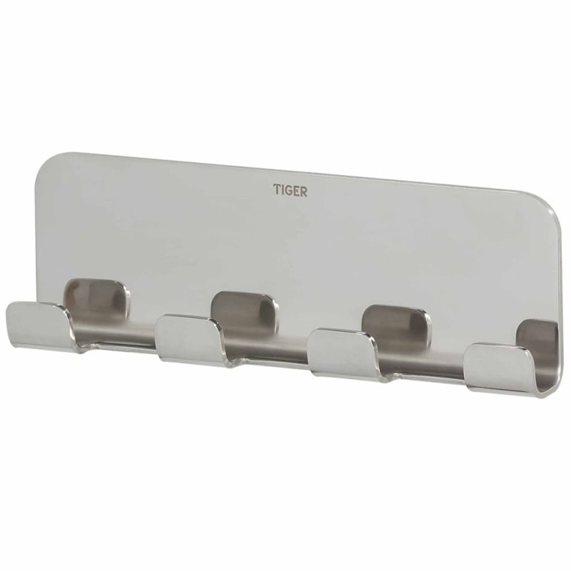 Tiger Multi-Handtuchhaken Colar ohne Bohren Chrom 1314730346 Tiger Multi-Handtuchhaken Colar ohne Bohren Chrom 1314730346