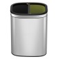 EKO Abfalleimer OLI-Cube 2x10 L Mattsilbern   