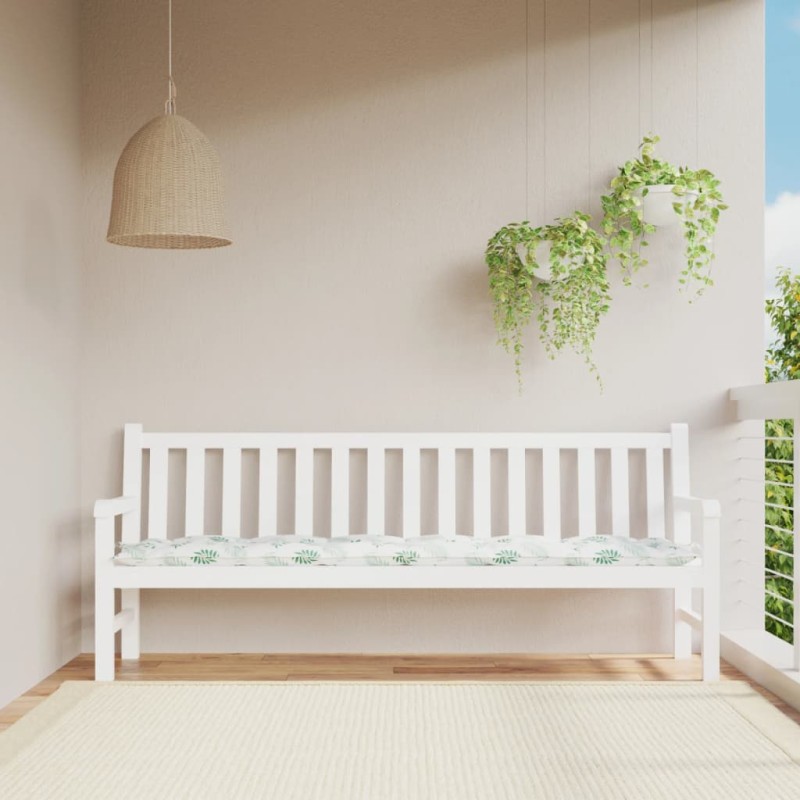 vidaXL Gartenbank-Auflage Blattmuster 200x50x7 cm Stoff vidaXL Gartenbank-Auflage Blattmuster 200x50x7 cm Stoff