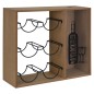 H&S Collection Weinregal für 6 Flaschen Metall Braun und Schwarz H&S Collection Weinregal für 6 Flaschen Metall Braun und Schwarz