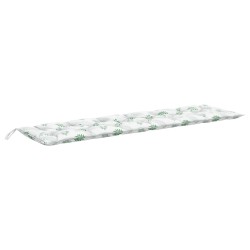 vidaXL Gartenbank-Auflage Blattmuster 200x50x7 cm Stoff