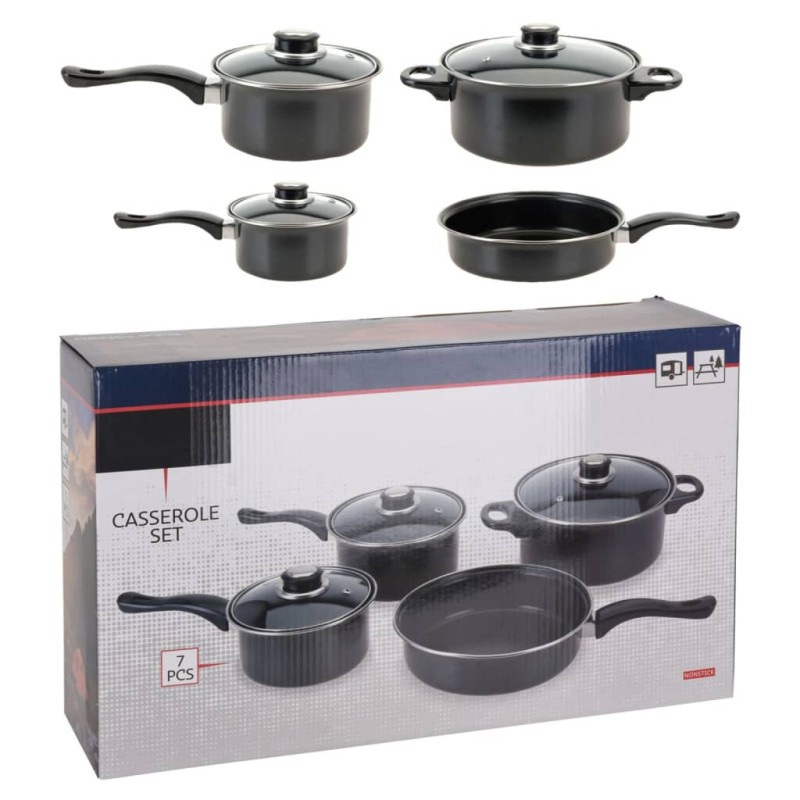 Excellent Houseware 7-tlg. Antihaft-Kasserollen-Set Excellent Houseware 7-tlg. Antihaft-Kasserollen-Set