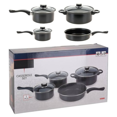 Excellent Houseware 7-tlg. Antihaft-Kasserollen-Set 