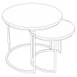 Rousseau 2-tlg. Beistelltisch-Set Linus Holz Magnolie Rousseau 2-tlg. Beistelltisch-Set Linus Holz Magnolie