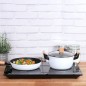 Livoo Schmortopf mit Holzgriffen 24 cm 5 L Weiß Livoo Schmortopf mit Holzgriffen 24 cm 5 L Weiß