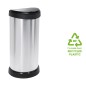 Curver Abfalleimer Deco Oval 40L Silbern Curver Abfalleimer Deco Oval 40L Silbern