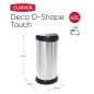 Curver Abfalleimer Deco Oval 40L Silbern Curver Abfalleimer Deco Oval 40L Silbern