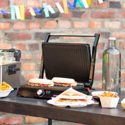 Livoo Panini- und Kontaktgrill 2200 W Grau