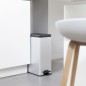 Curver Tretmülleimer Deco Schmal 40L Silbern Curver Tretmülleimer Deco Schmal 40L Silbern