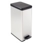 Curver Tretmülleimer Deco Schmal 40L Silbern Curver Tretmülleimer Deco Schmal 40L Silbern