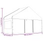 Pavillon mit Dach Weiß 5,88x2,23x3,75 m Polyethylen Pavillon mit Dach Weiß 5,88x2,23x3,75 m Polyethylen