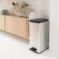 Curver Tretmülleimer Deco Schmal 40L Silbern Curver Tretmülleimer Deco Schmal 40L Silbern