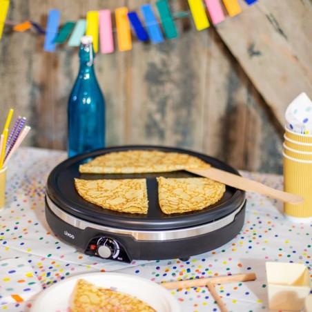 Livoo Crepes-Maker XXL Durchmesser 38 cm 1350 W Schwarz