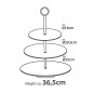 Excellent Houseware Etagere mit 3 Ablagen 36,5 cm Edelstahl Excellent Houseware Etagere mit 3 Ablagen 36,5 cm Edelstahl