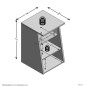 FMD Gaming-Beistelltisch mit 2 Ablagen 49,4x50x77,7 cm Anthrazit FMD Gaming-Beistelltisch mit 2 Ablagen 49,4x50x77,7 cm Anthrazit