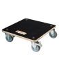 Nature Pflanzenroller Quadratisch 38x38 cm Schwarz Holz Nature Pflanzenroller Quadratisch 38x38 cm Schwarz Holz