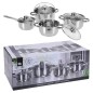 Excellent Houseware 8-tlg. Topfset aus Edelstahl Excellent Houseware 8-tlg. Topfset aus Edelstahl