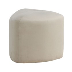 Venture Home Hocker Peg 46x46x41 cm Samt Weiß